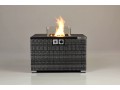 REALGLOW Warmpact Rattan Table Gas Fire Pit 13KW in Grey